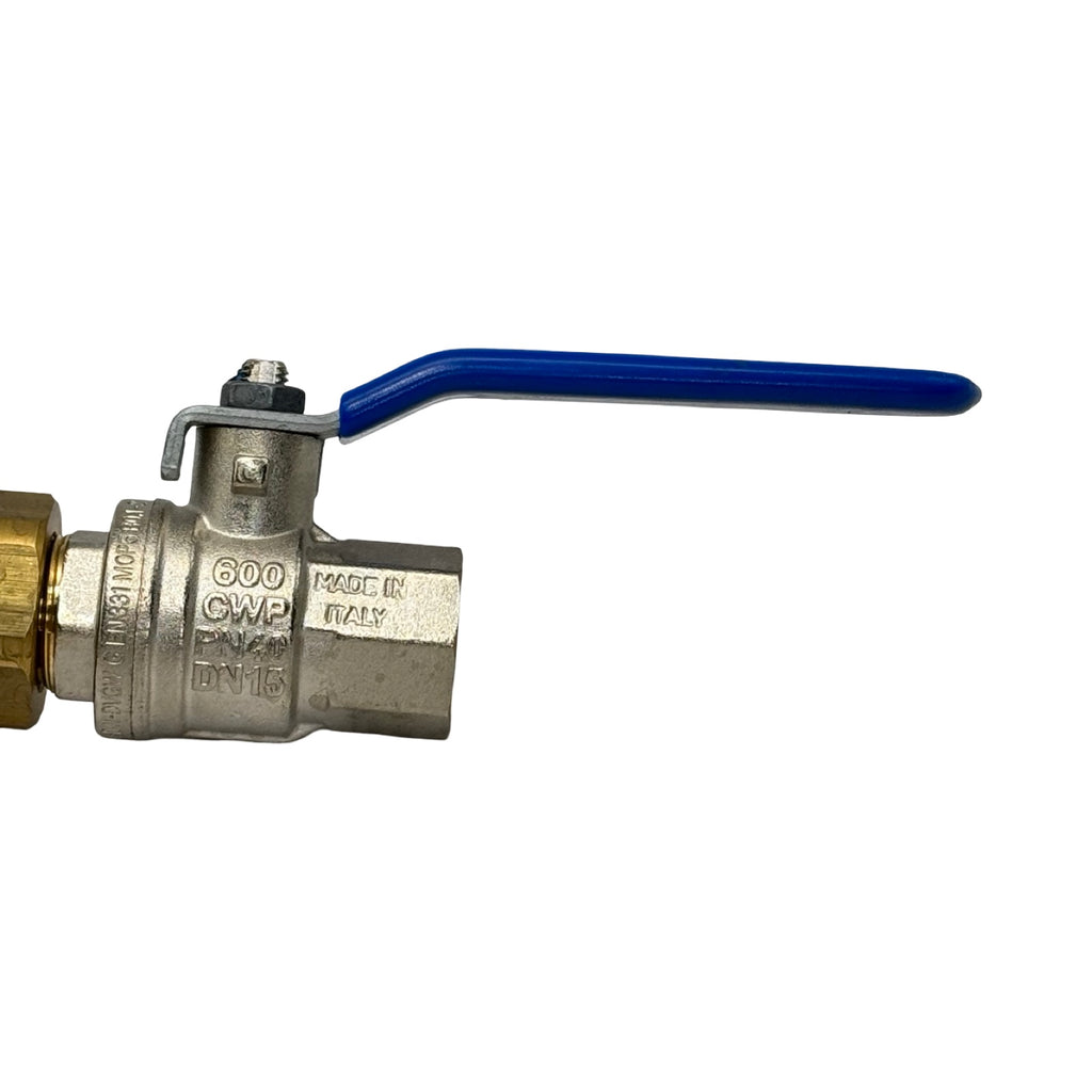 Transair Kugelhahn DN15 G1/2 Druckluft Ventil mit Anschluss Ø25 Rohr