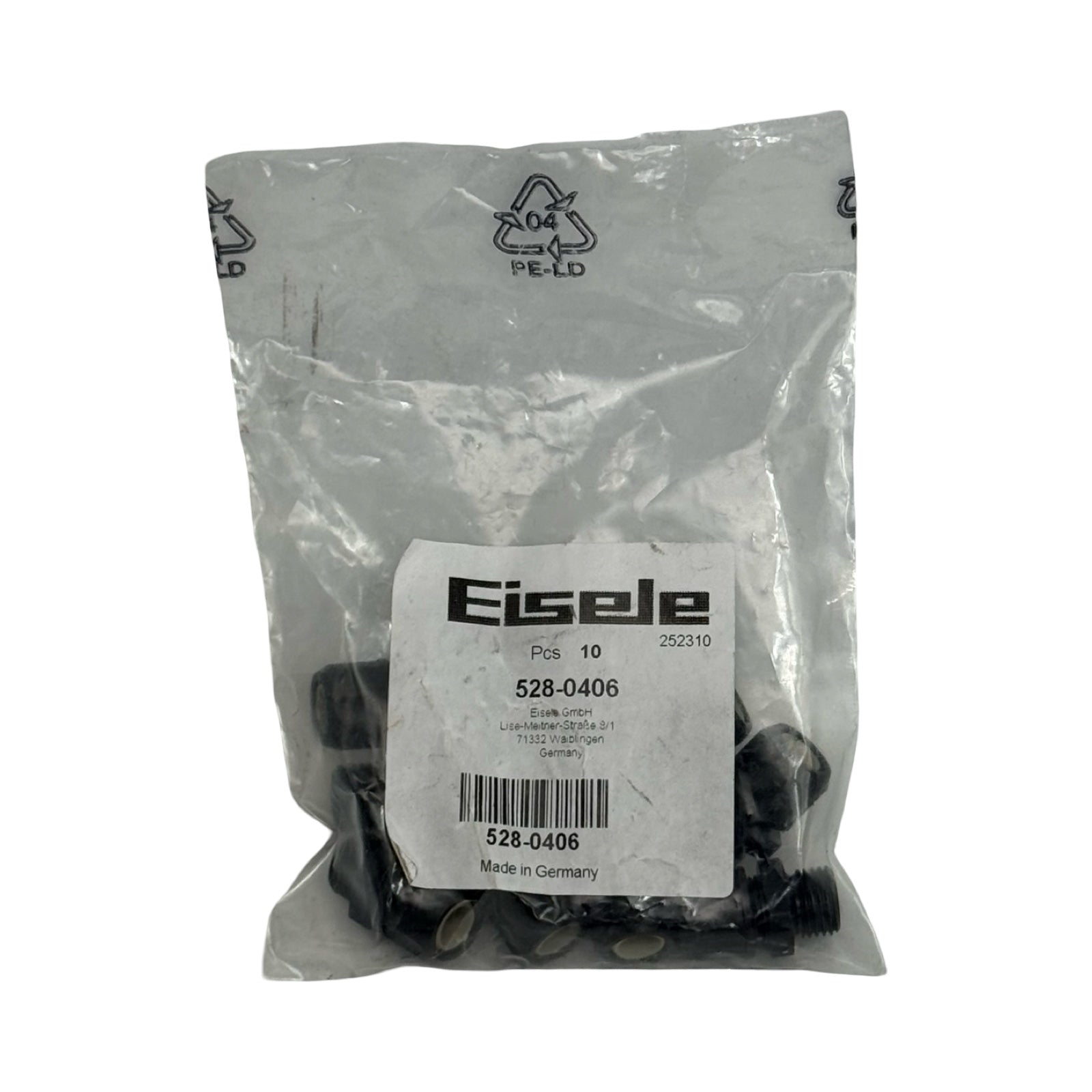 10x Eisele 528-0406 Winkelverschraubung M5 4mm Pneumatik 90°