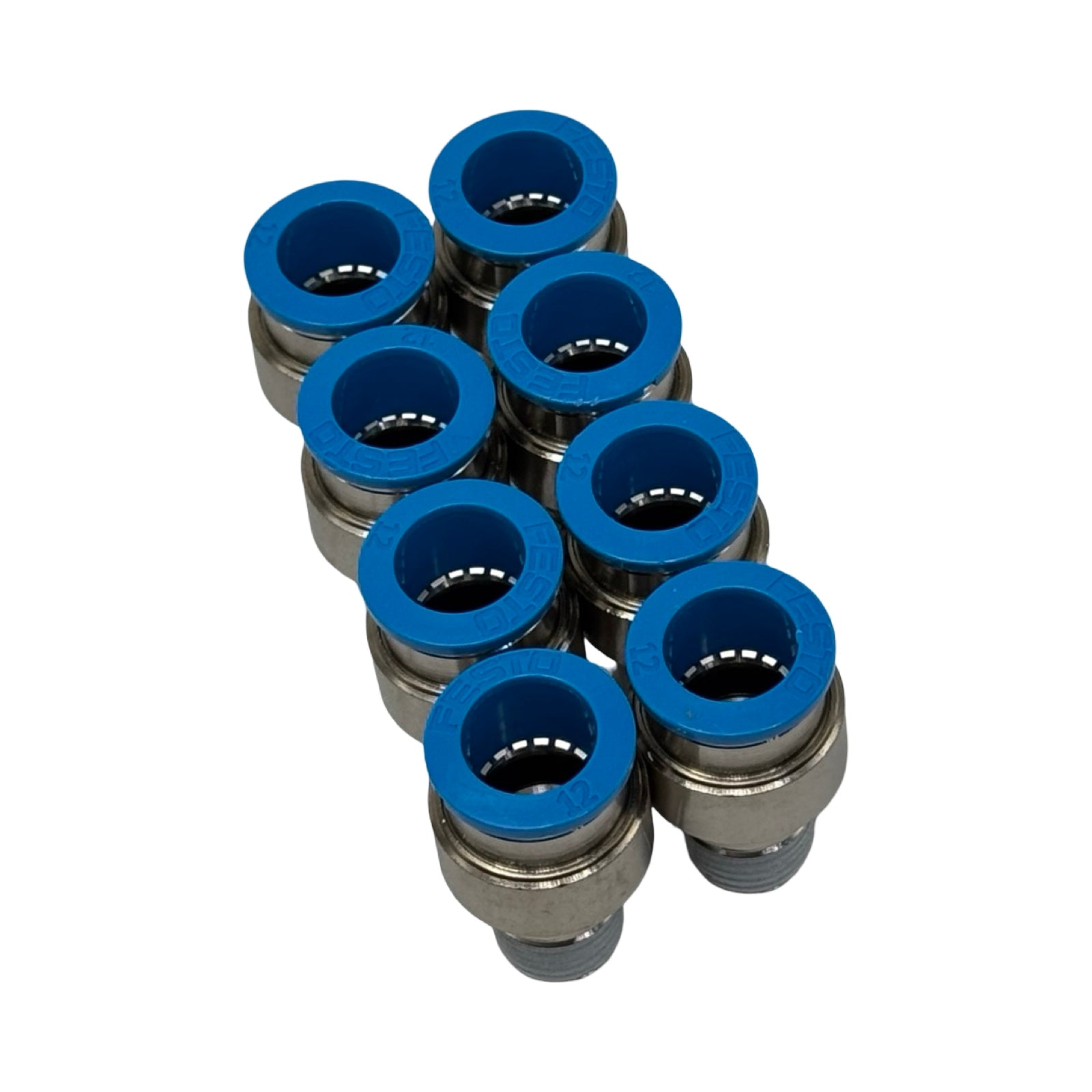 8x Festo QS-1/4-12-I Steckverschraubung 1/4” auf 12mm Push-In 190649