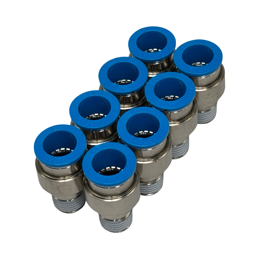 8x Festo QS-1/4-12-I Steckverschraubung 1/4” auf 12mm Push-In 190649