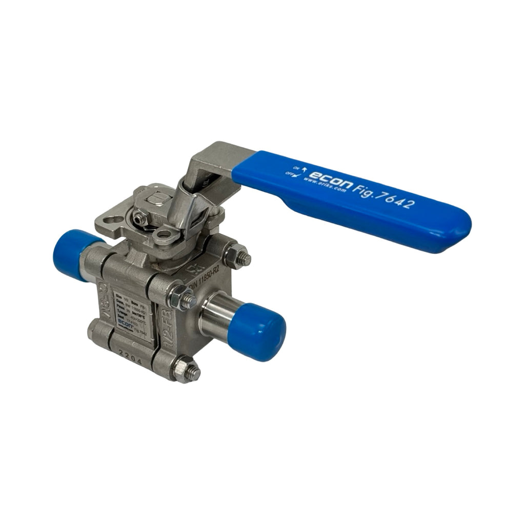 Econ Fig.7642 Kugelhahn 1/2 Zoll Edelstahl DN15 PN99 3-teilig