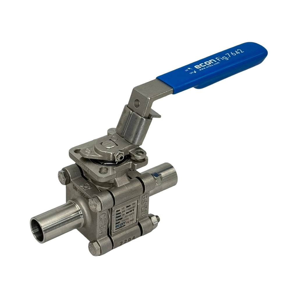 Econ Fig.7642 Kugelhahn 1/2 Zoll Edelstahl DN15 PN99 3-teilig