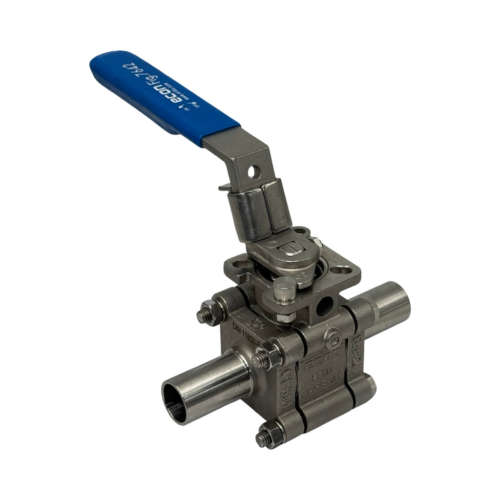 Econ Fig.7642 Kugelhahn 1/2 Zoll Edelstahl DN15 PN99 3-teilig