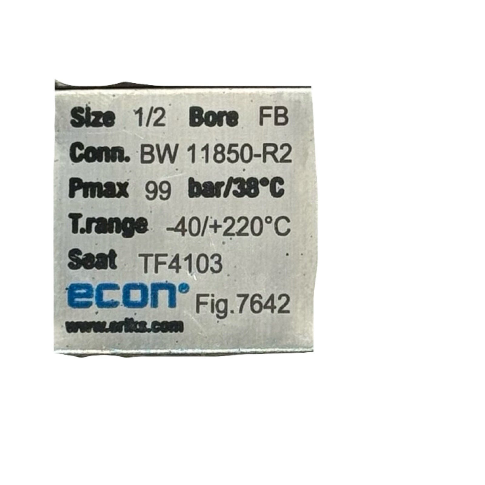 Econ Fig.7642 Kugelhahn 1/2 Zoll Edelstahl DN15 PN99 3-teilig