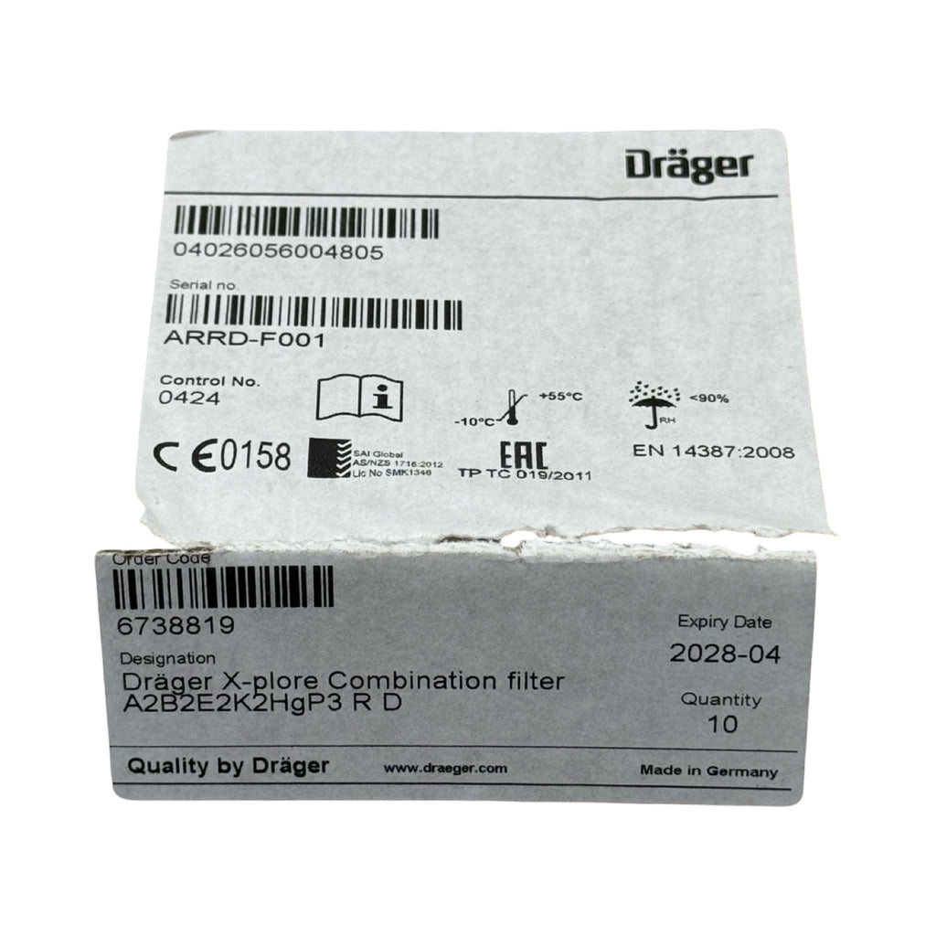 2x Dräger X-plore Kombinationsfilter A2B2E2K2HgP3 R D 6738819 Atemschutz