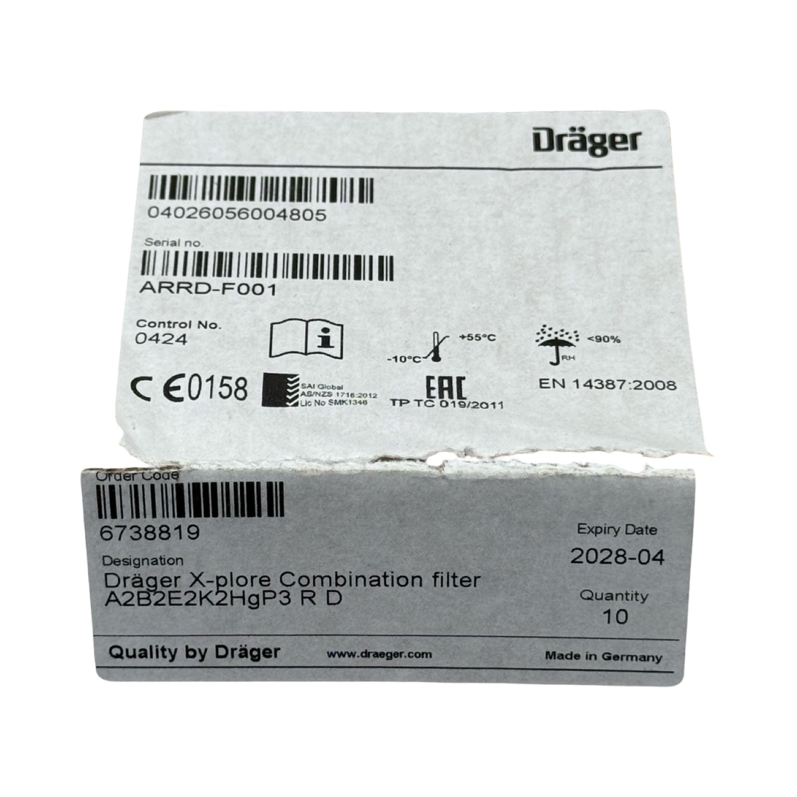 2x Dräger X-plore Kombinationsfilter A2B2E2K2HgP3 R D 6738819 Atemschutz