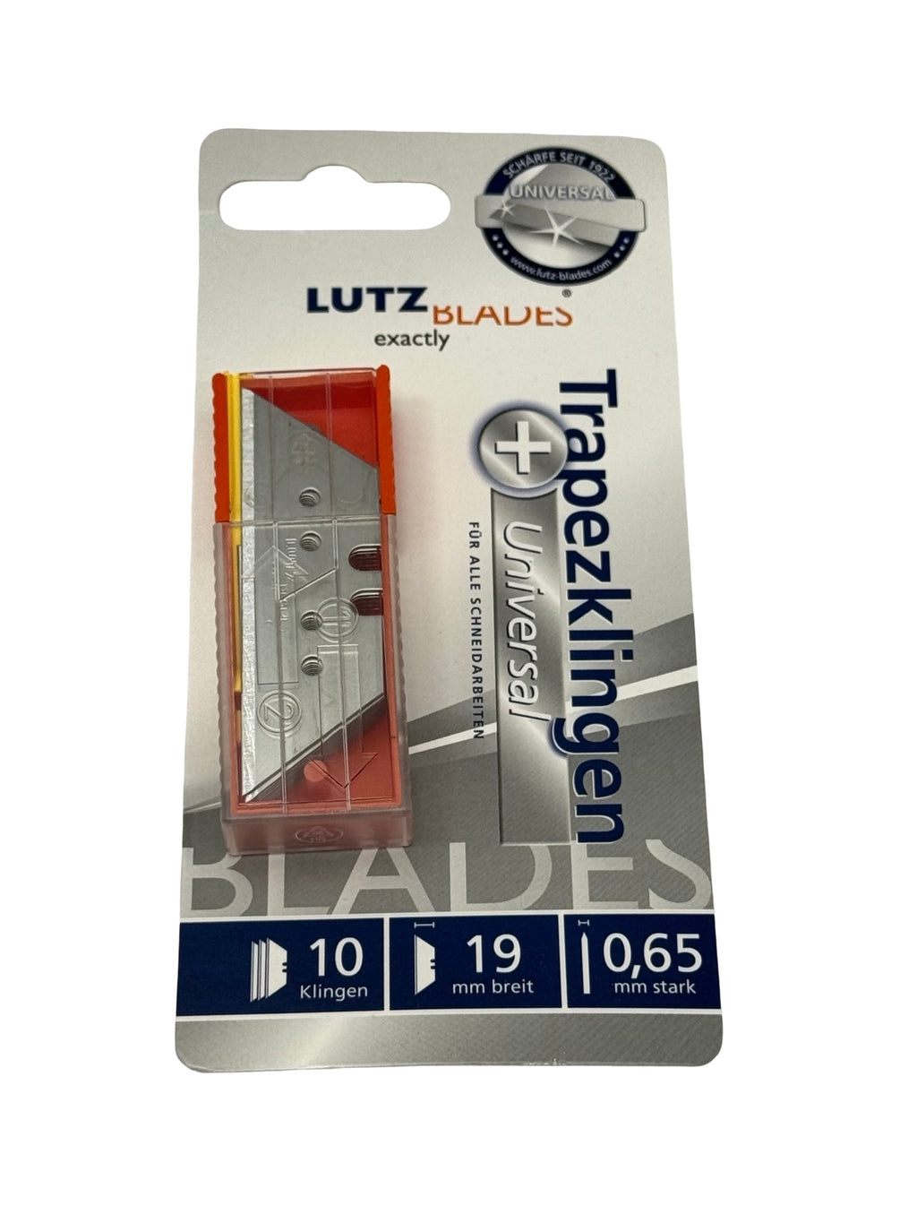 50x LUTZ Blades Trapezklingen 19mm 0,65mm Universal Cuttermesser Ersatz 480583