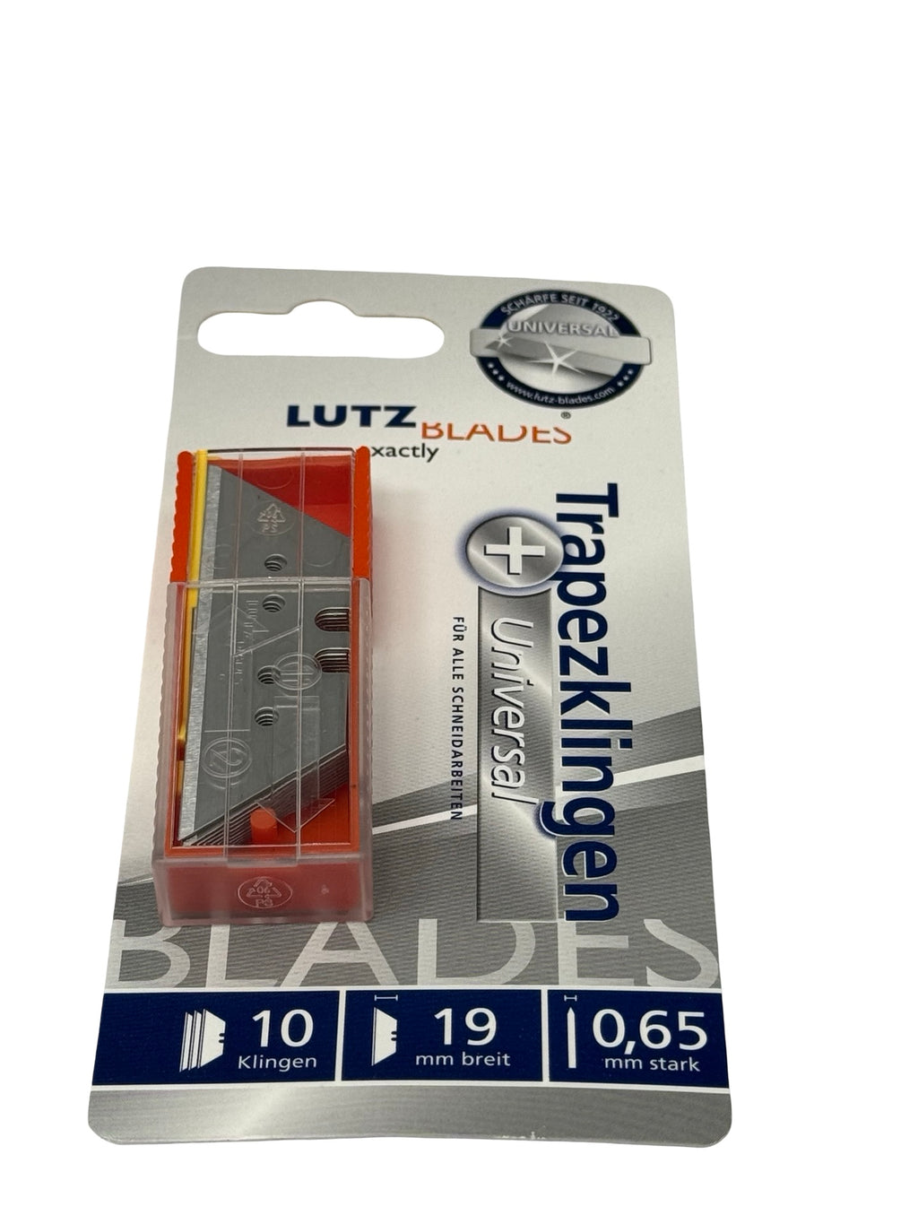 50x LUTZ Blades Trapezklingen 19mm 0,65mm Universal Cuttermesser Ersatz 480583