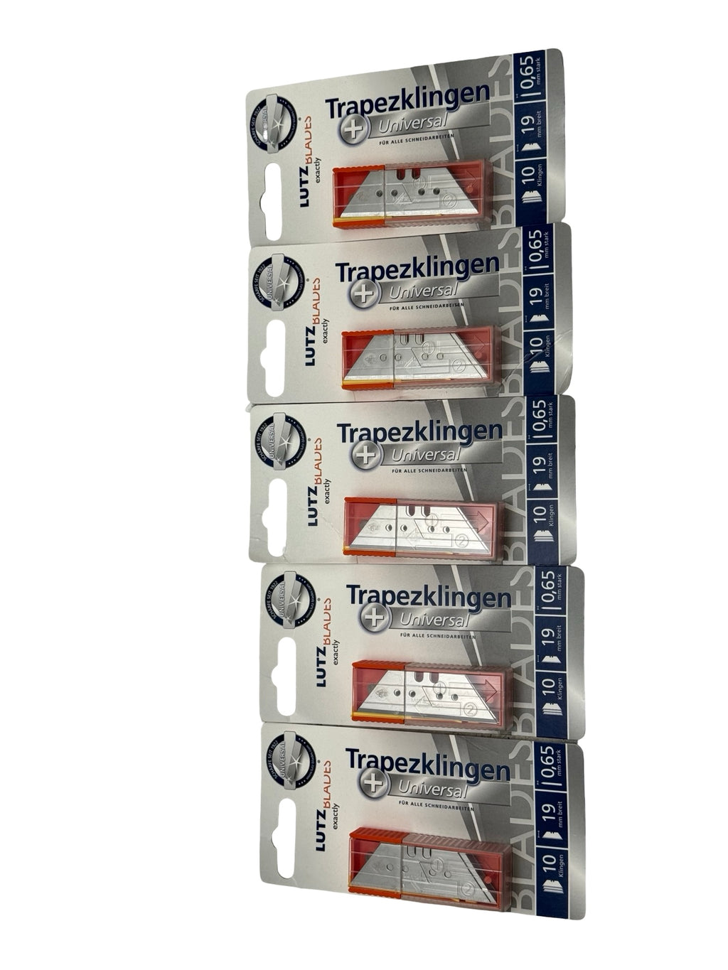 50x LUTZ Blades Trapezklingen 19mm 0,65mm Universal Cuttermesser Ersatz 480583