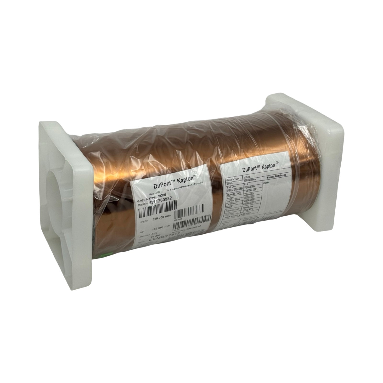 DuPont Kapton 100HN Polyimid Folie 320mm x 463m Rolle Isolierfolie 76mm