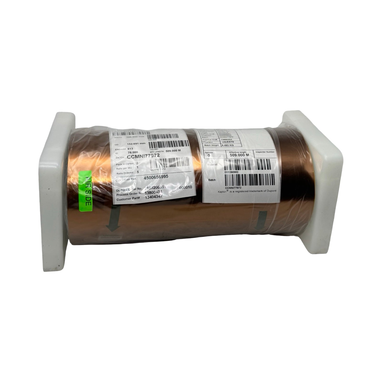 DuPont Kapton 100HN Polyimid Folie 320mm x 463m Rolle Isolierfolie 76mm