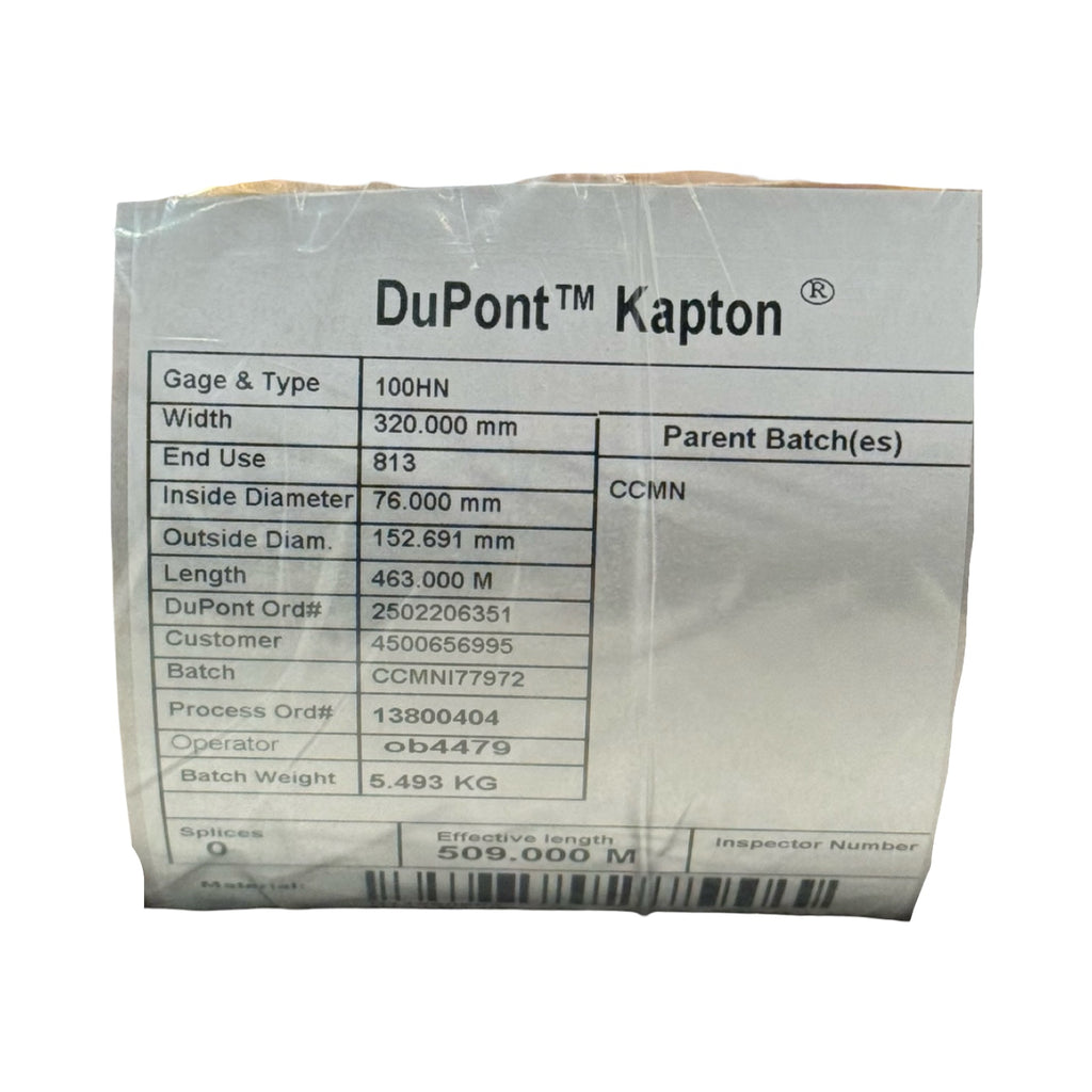 DuPont Kapton 100HN Polyimid Folie 320mm x 463m Rolle Isolierfolie 76mm