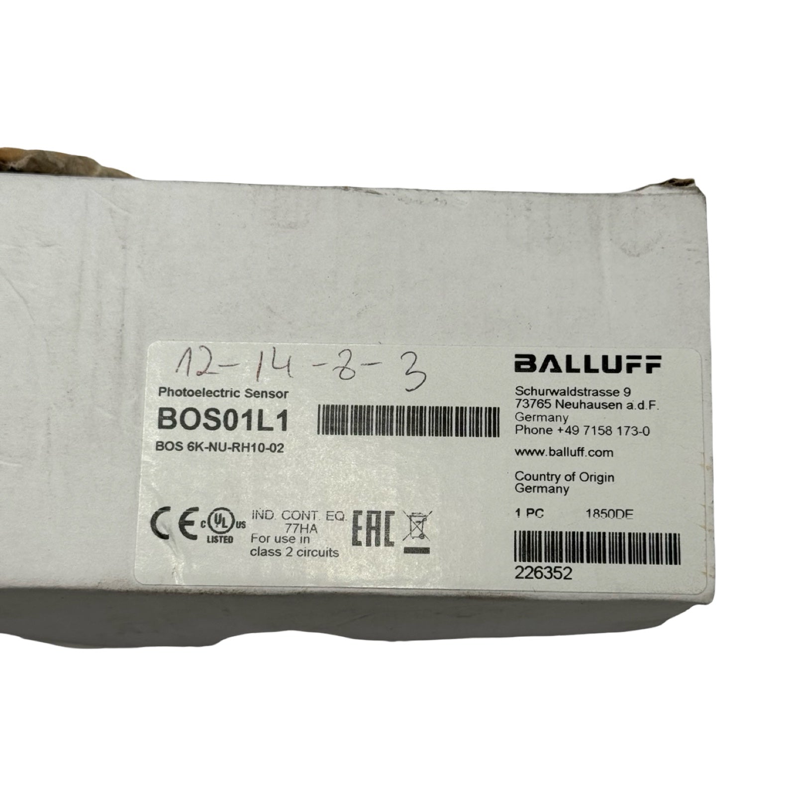 Balluff BOS01L1 BOS 6K-NU-RH10-02 Reflexionslichttaster Sensor 10-30V DC