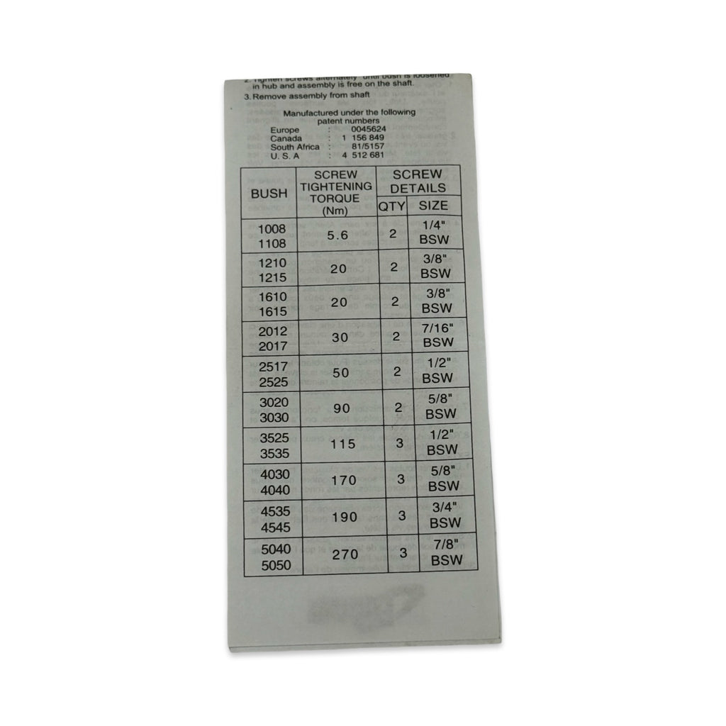 Fenner Taper Lock Bush 3525-80S Spannbuchse Taperbuchse Wellenbuchse