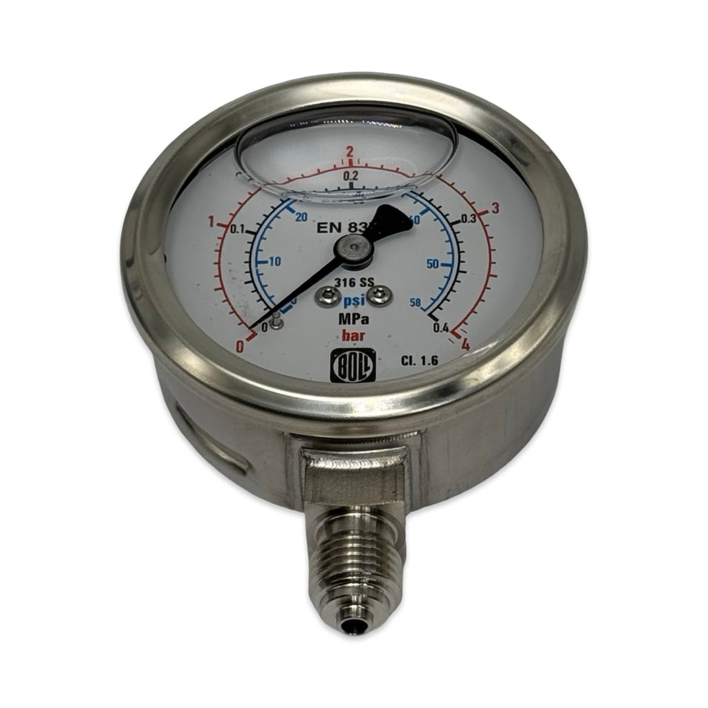 BOLL 233.53.063 Druckmanometer 0-4 bar G1/4B Edelstahl Manometer EN837 63mm