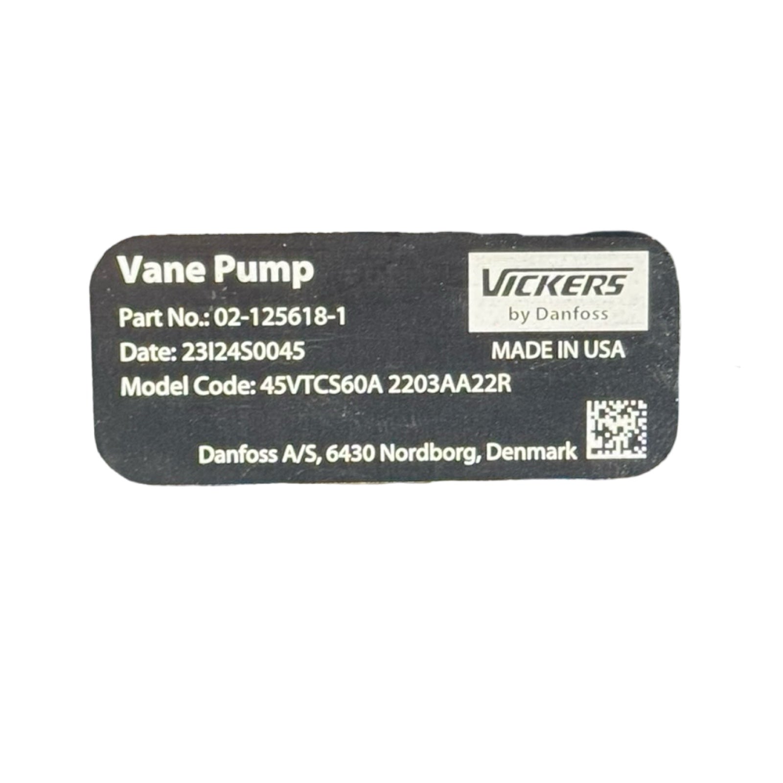 Vickers Danfoss 45VTCS60A Hydraulik Flügelzellenpumpe Vane Pump 02-125618-1