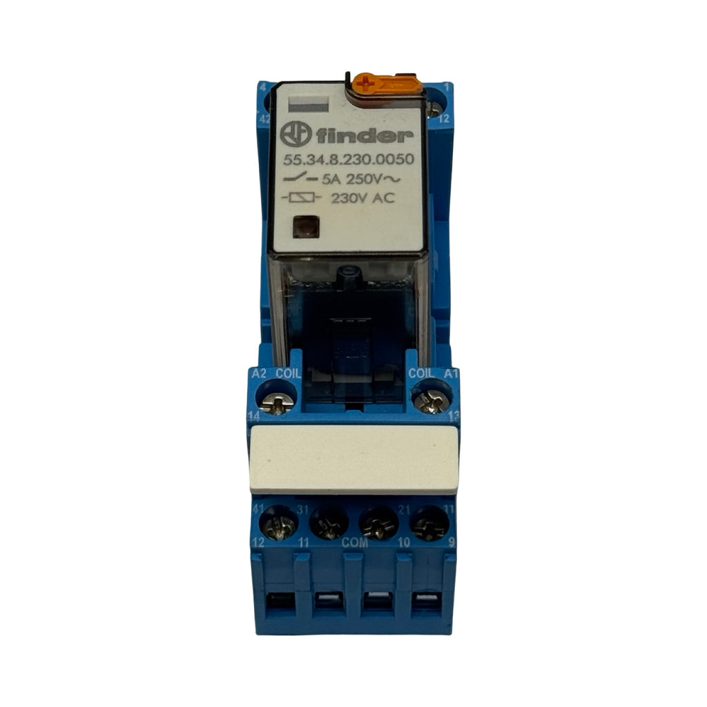 11x Finder 55.34.8.024.0040 Relais 24V AC mit Sockel 94.84.1 Koppelrelais