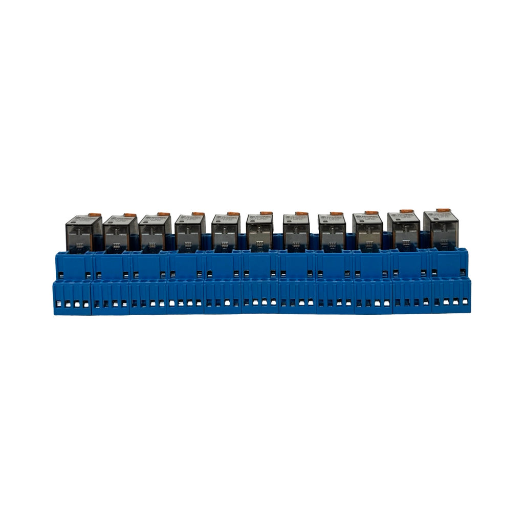 11x Finder 55.34.8.024.0040 Relais 24V AC mit Sockel 94.84.1 Koppelrelais