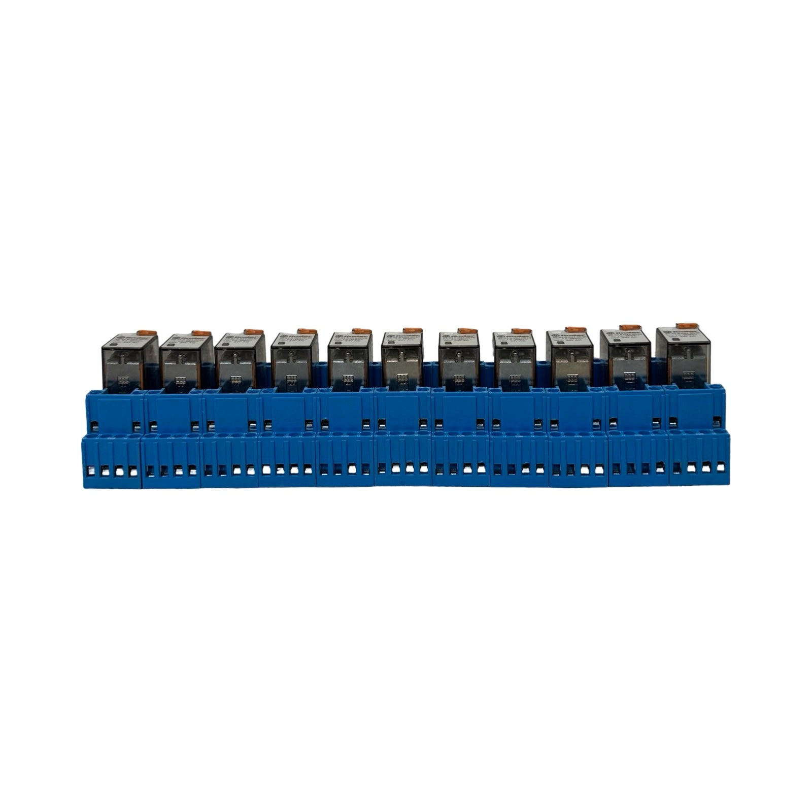11x Finder 55.34.8.024.0040 Relais 24V AC mit Sockel 94.84.1 Koppelrelais
