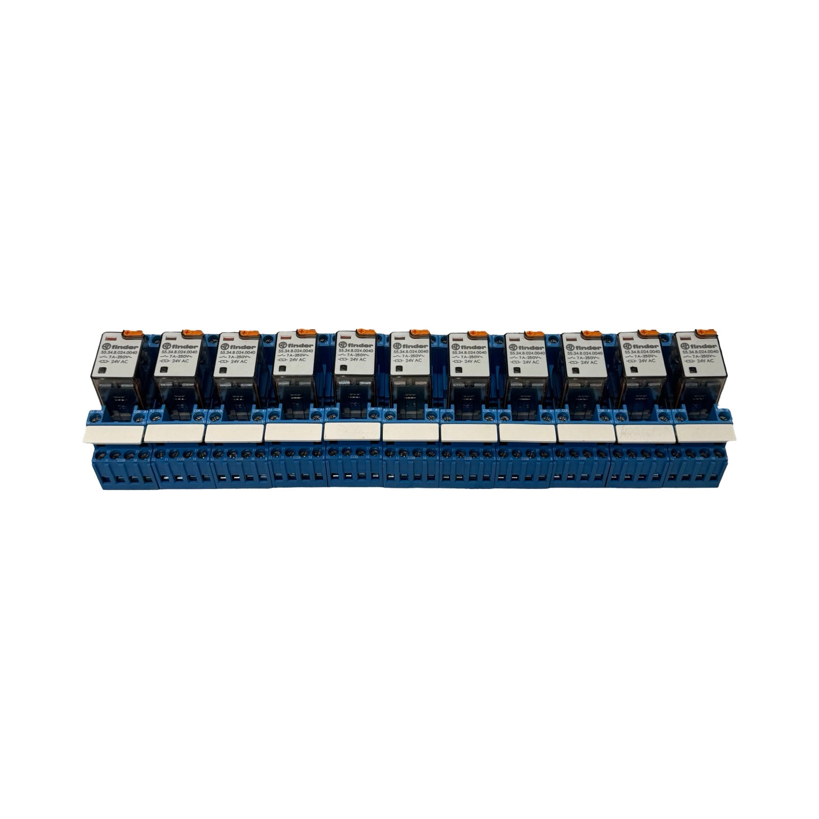11x Finder 55.34.8.024.0040 Relais 24V AC mit Sockel 94.84.1 Koppelrelais