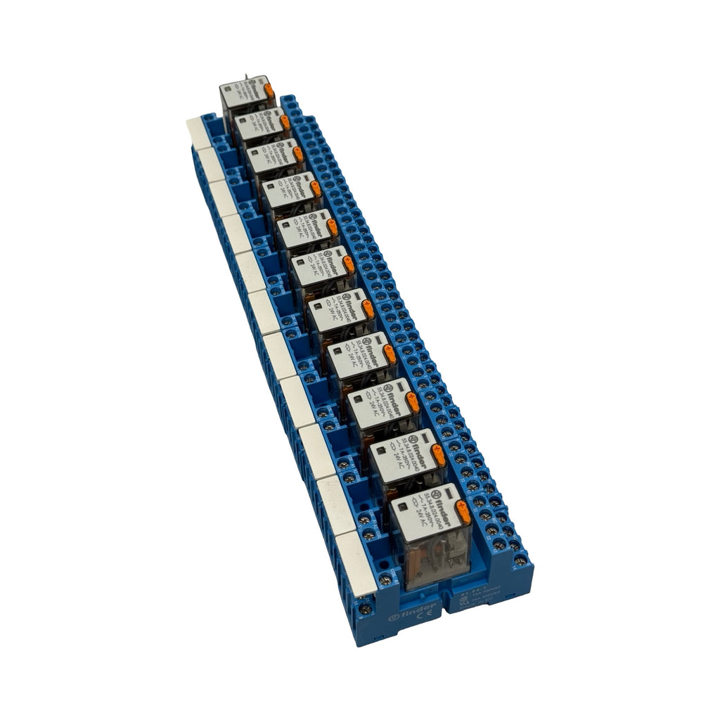 11x Finder 55.34.8.024.0040 Relais 24V AC mit Sockel 94.84.1 Koppelrelais