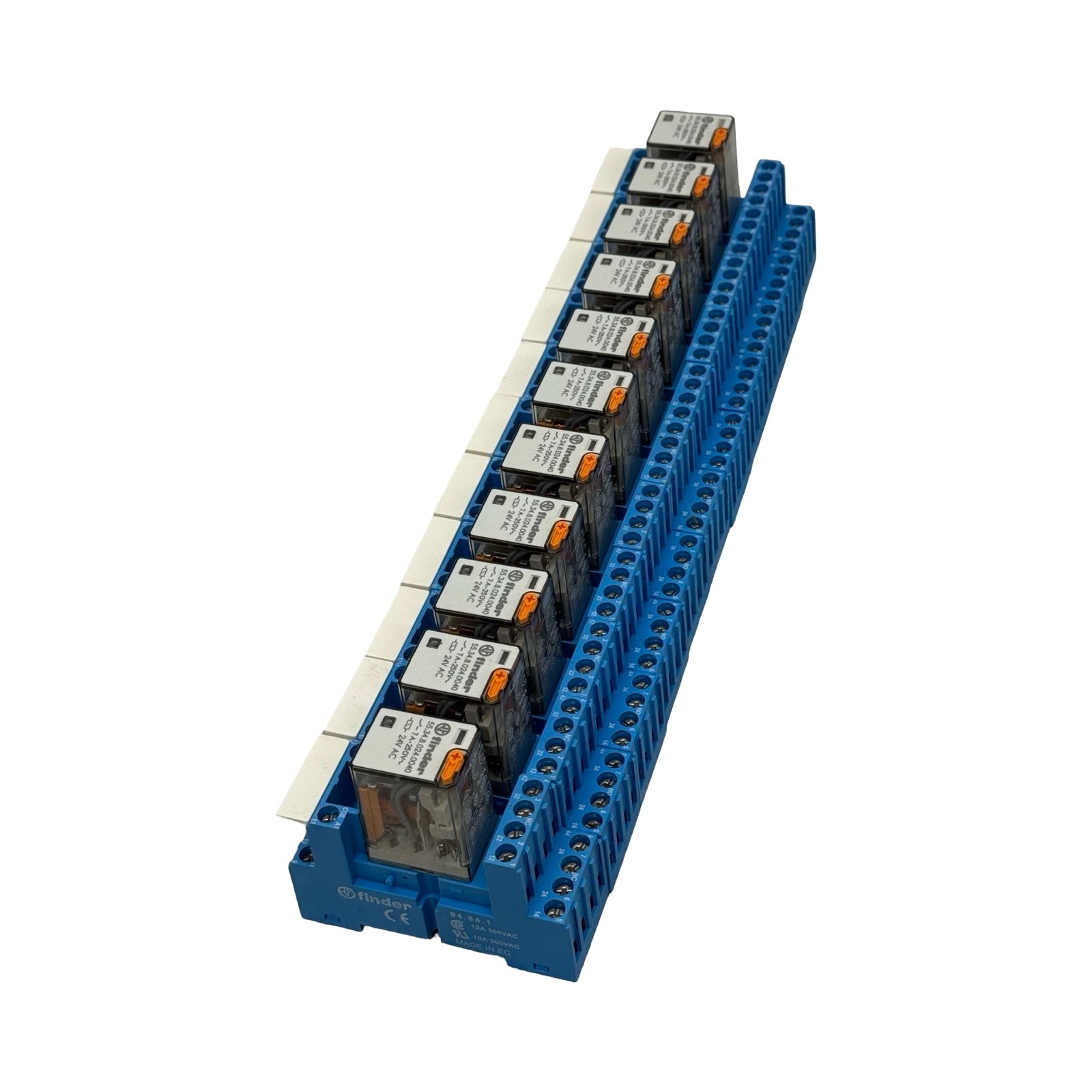 11x Finder 55.34.8.024.0040 Relais 24V AC mit Sockel 94.84.1 Koppelrelais