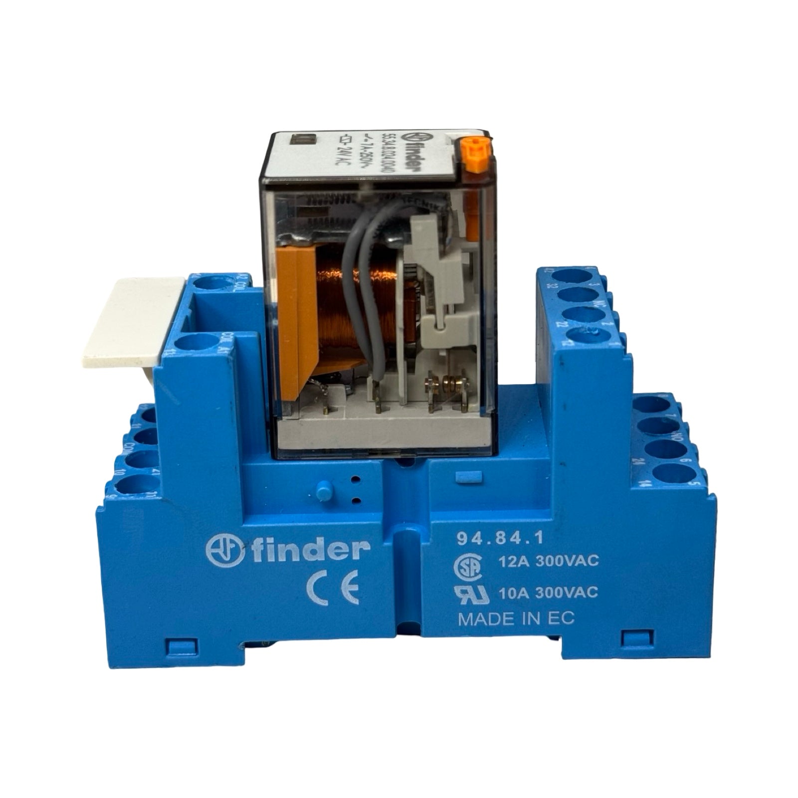 11x Finder 55.34.8.024.0040 Relais 24V AC mit Sockel 94.84.1 Koppelrelais