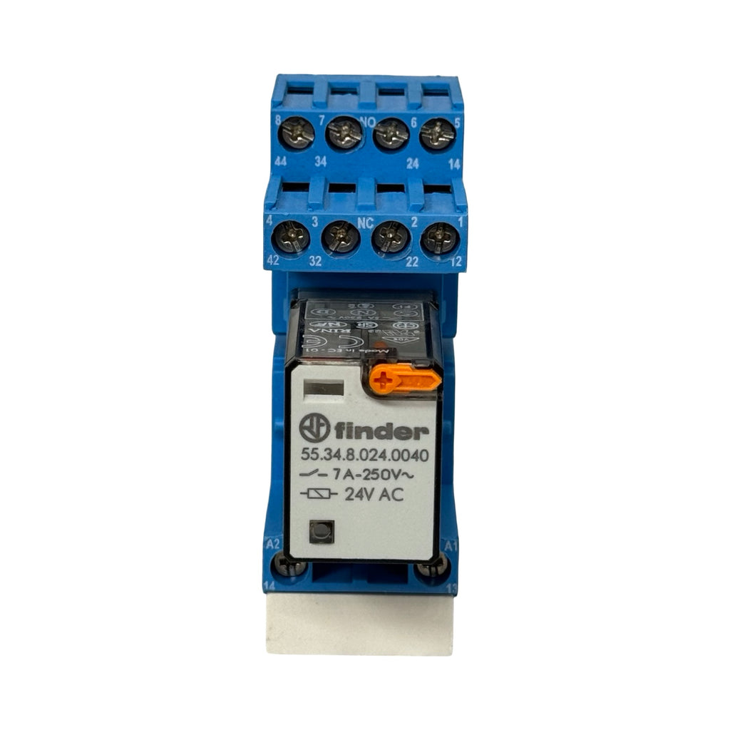 11x Finder 55.34.8.024.0040 Relais 24V AC mit Sockel 94.84.1 Koppelrelais