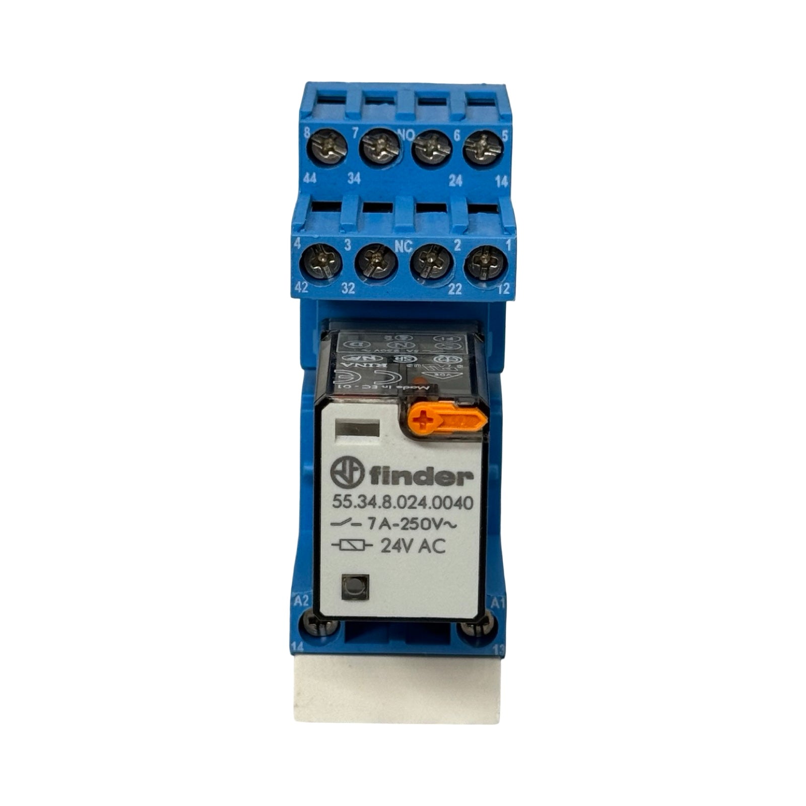 11x Finder 55.34.8.024.0040 Relais 24V AC mit Sockel 94.84.1 Koppelrelais