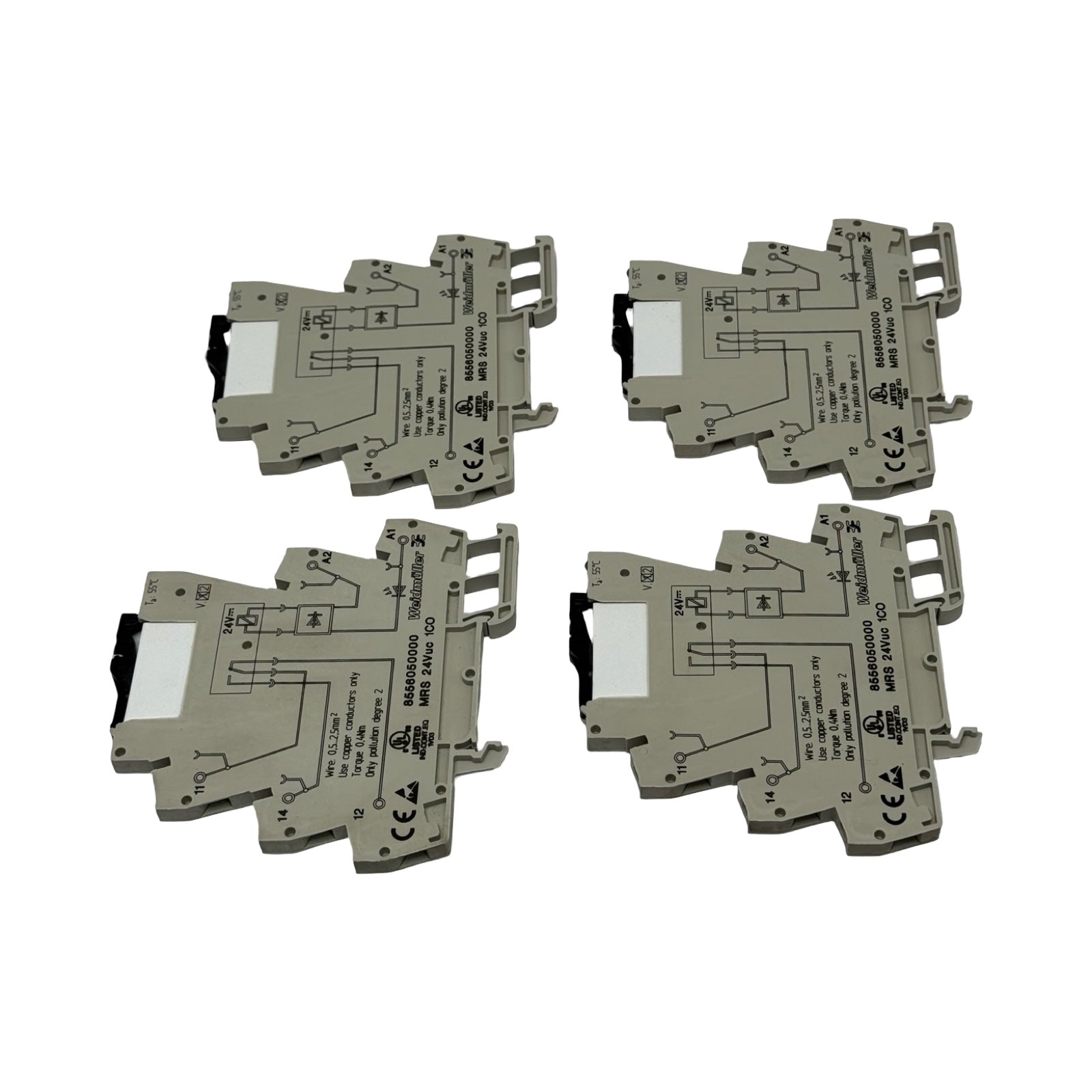 4x Weidmüller 8556050000 MRS24VUC1CO Relaisklemme Interface Relaismodul