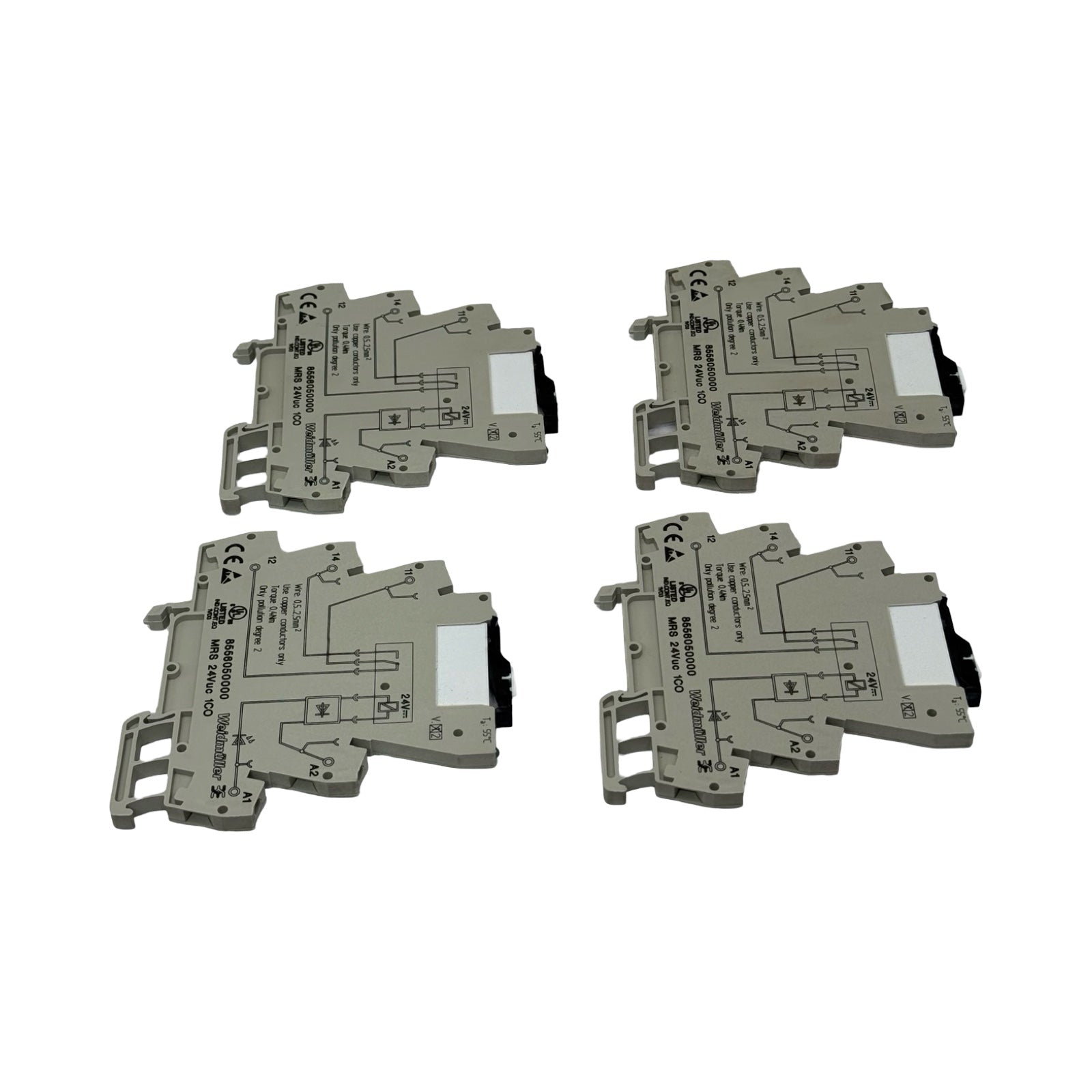 4x Weidmüller 8556050000 MRS24VUC1CO Relaisklemme Interface Relaismodul