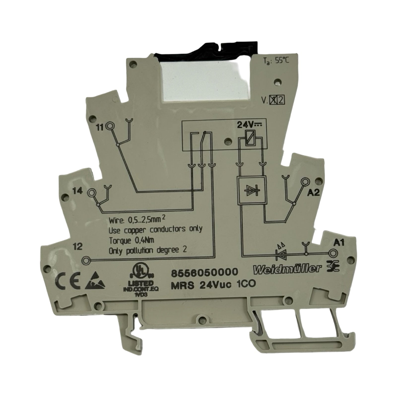 4x Weidmüller 8556050000 MRS24VUC1CO Relaisklemme Interface Relaismodul