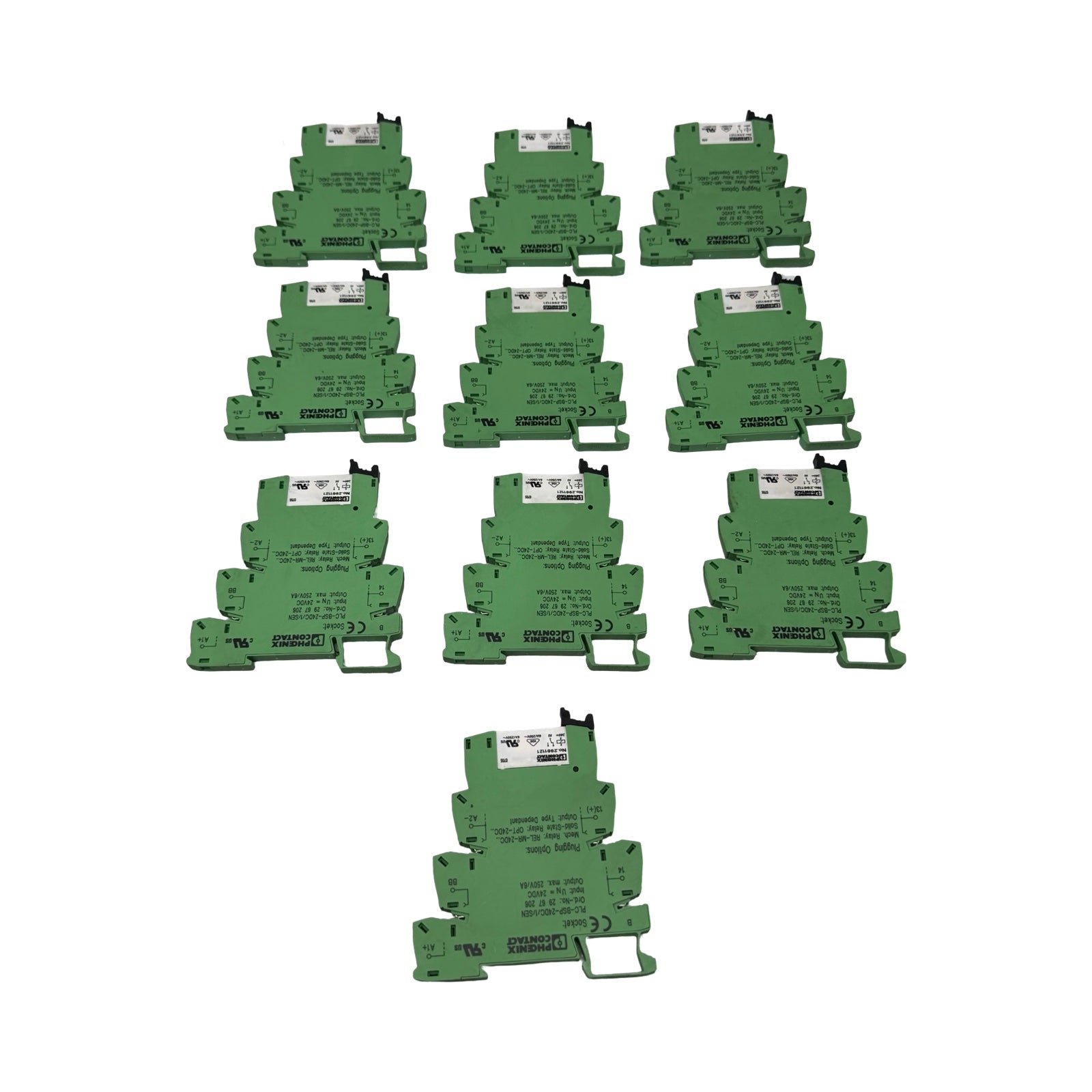 10x Phoenix Contact PLC-BSP-24DC/1/SEN 2967206 Relaissockel 24V DC SPS 2961121