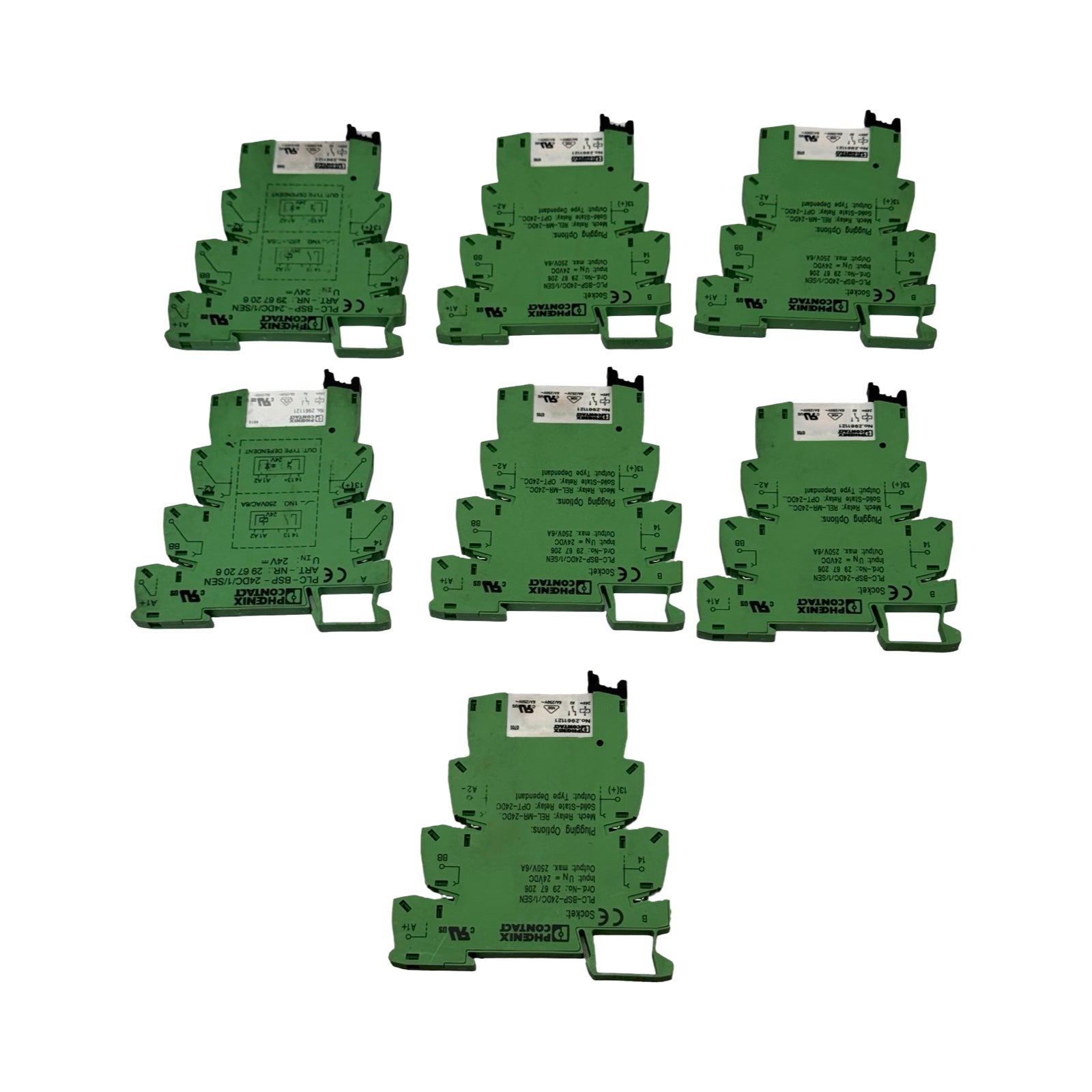 7x Phoenix Contact PLC-BSP-24DC/1/SEN 2967206 Relaissockel 24V DC SPS 2961121