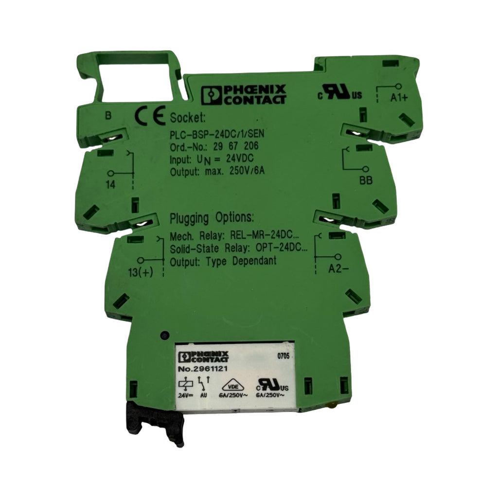 7x Phoenix Contact PLC-BSP-24DC/1/SEN 2967206 Relaissockel 24V DC SPS 2961121