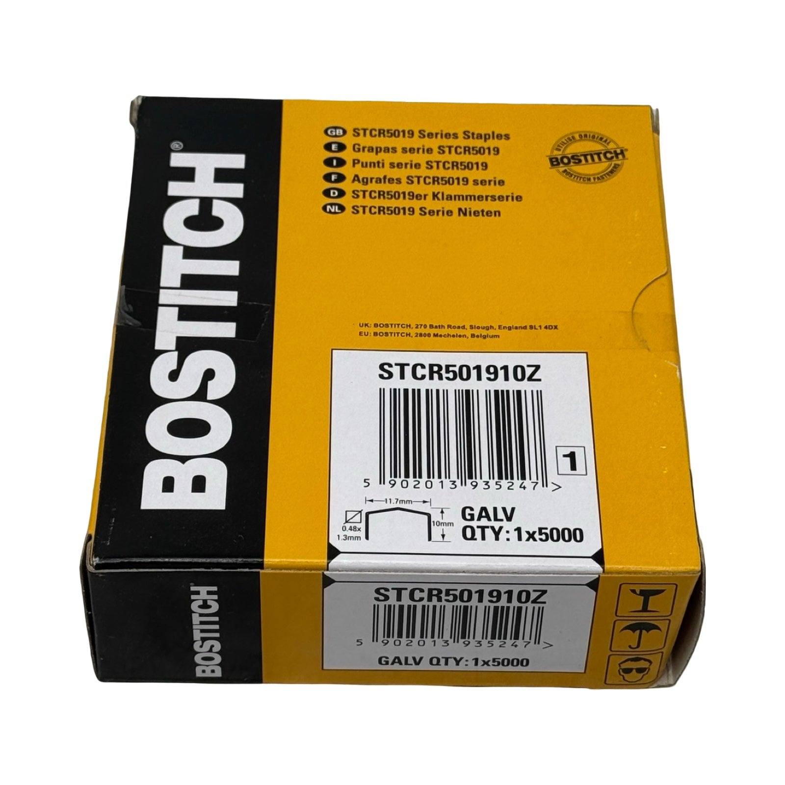 2x Bostitch STCR501910Z Heftklammern 10mm verzinkt GALV 2x5000 Stück