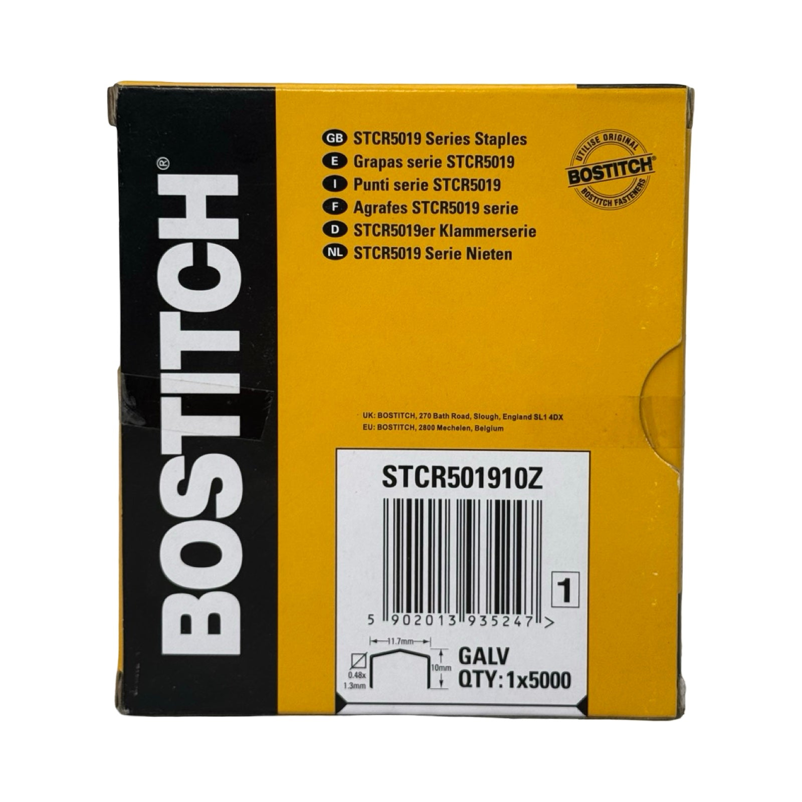 2x Bostitch STCR501910Z Heftklammern 10mm verzinkt GALV 2x5000 Stück