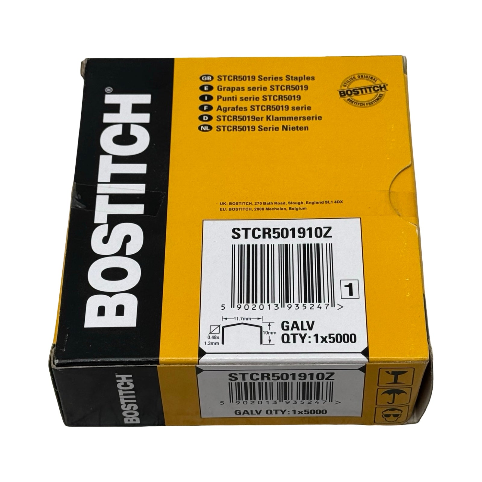 2x Bostitch STCR501910Z Heftklammern 10mm verzinkt GALV 2x5000 Stück