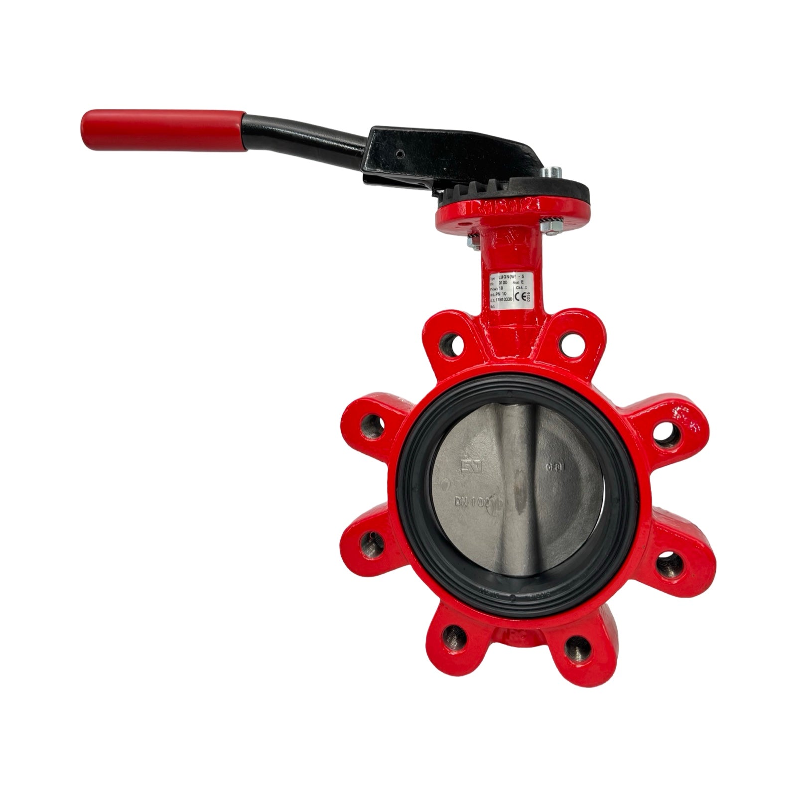 Absperrklappe DN100 PN10 LUGN(W)-5 Handhebel Industriearmatur Absperrventil