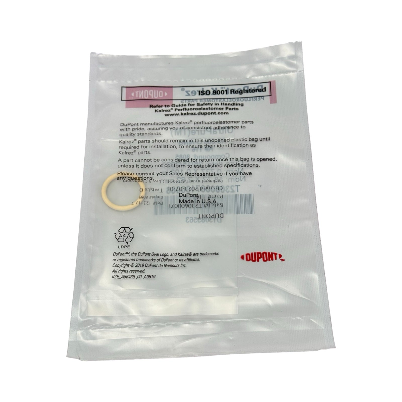 DuPont Kalrez UltraPure O-Ring K#116 Compound 8085 FFKM 18,72x2,62 mm