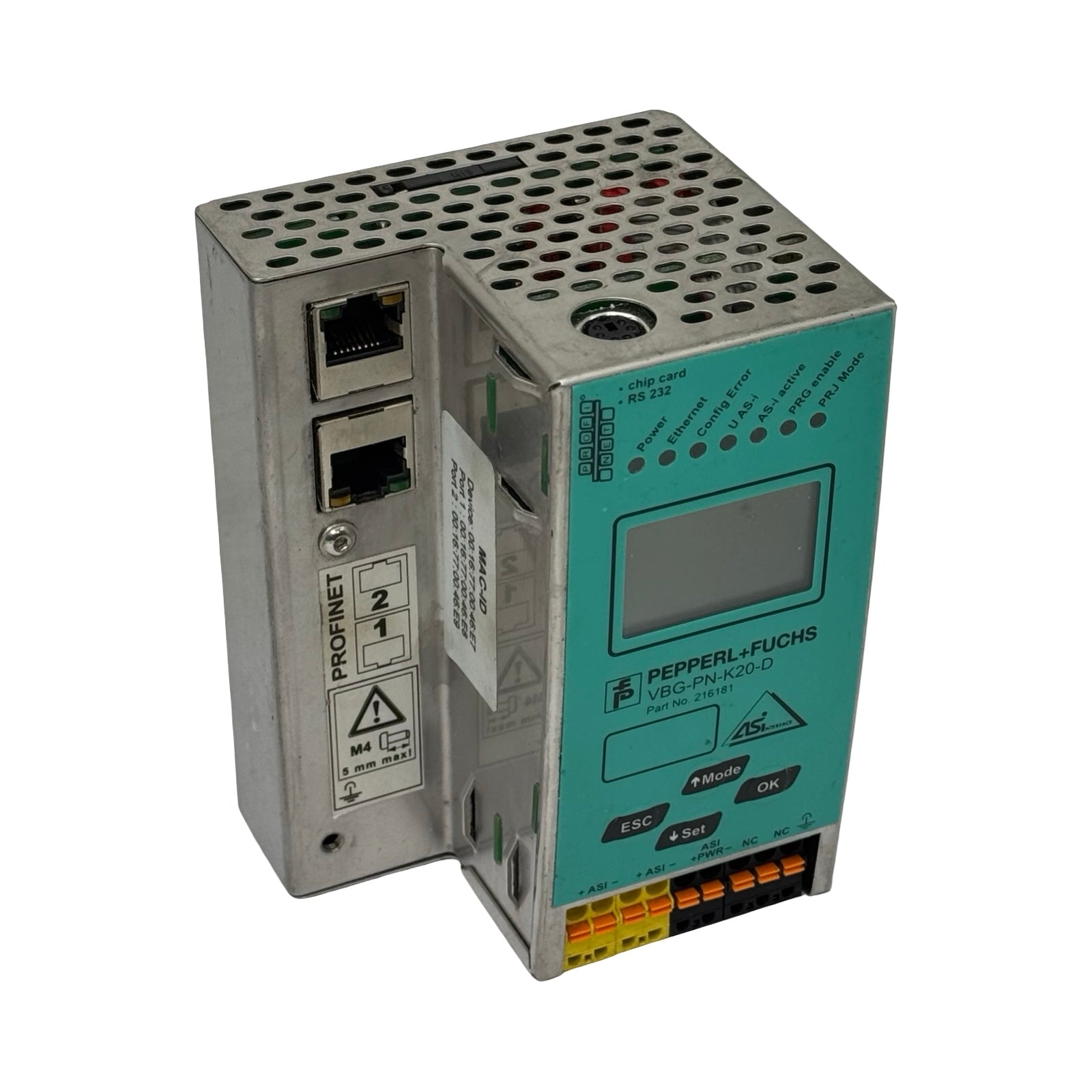 Pepperl+Fuchs VBG-PN-K20-D AS-i 3.0 PROFINET Gateway Edelstahl 216181