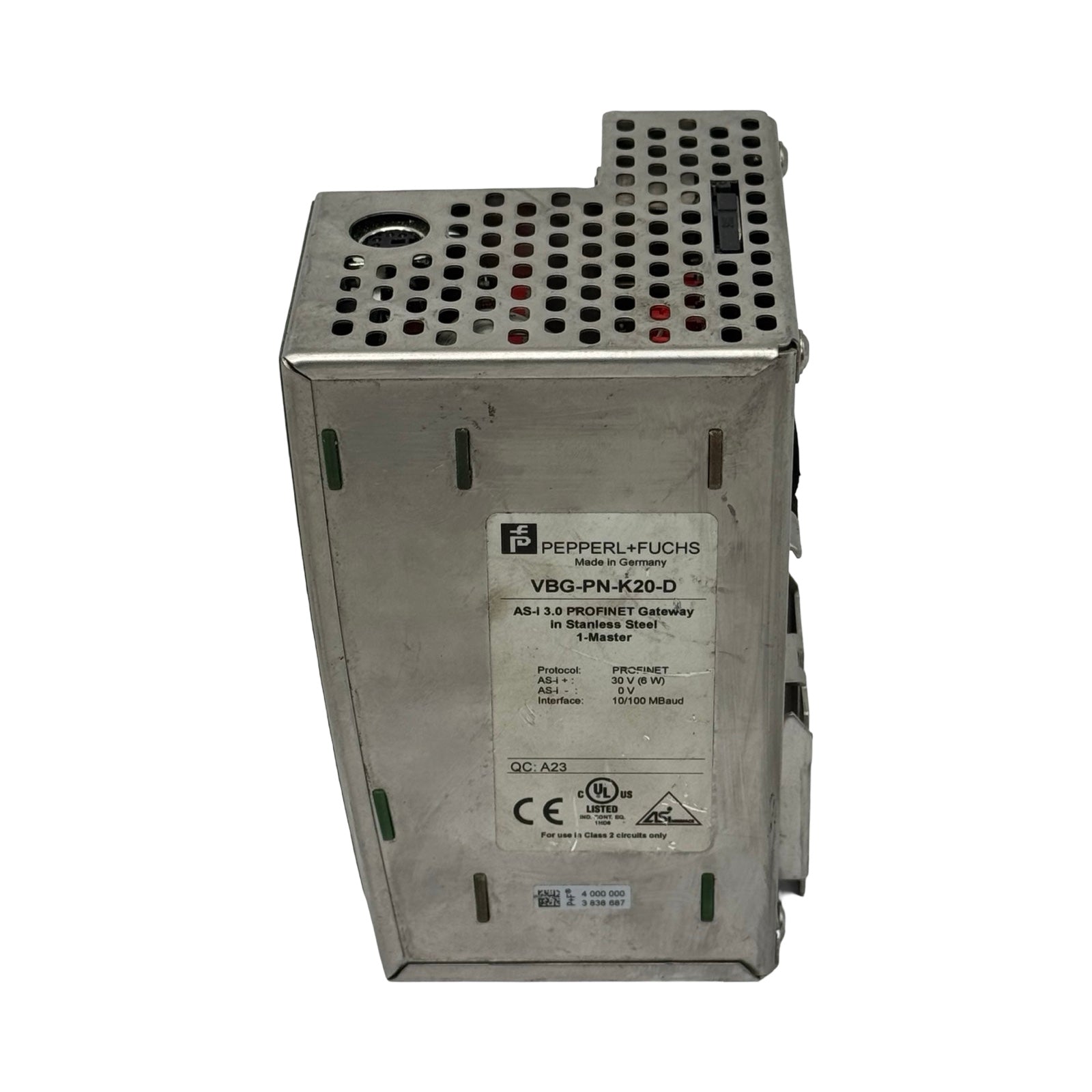 Pepperl+Fuchs VBG-PN-K20-D AS-i 3.0 PROFINET Gateway Edelstahl 216181
