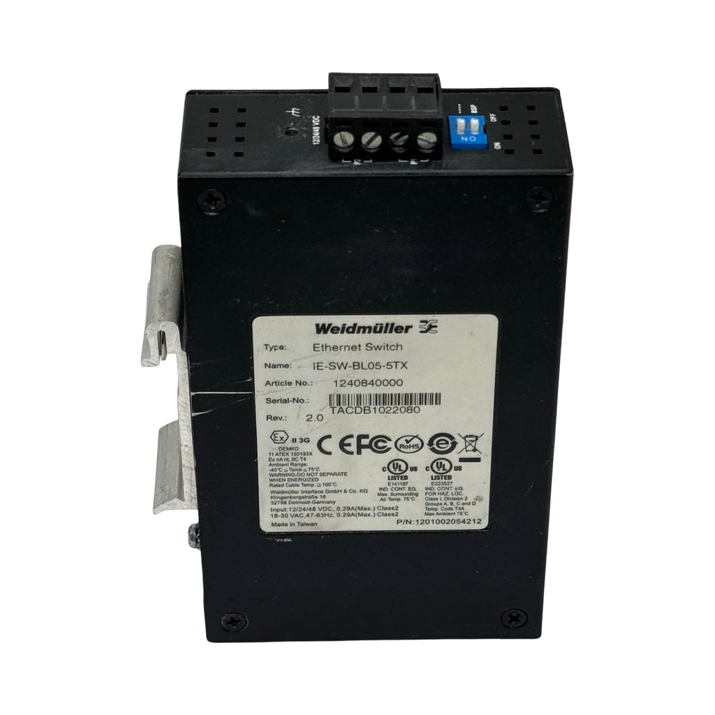 Weidmüller IE-SW-BL05-5TX Ethernet Switch 5-Port Industrial Switch 1240840000