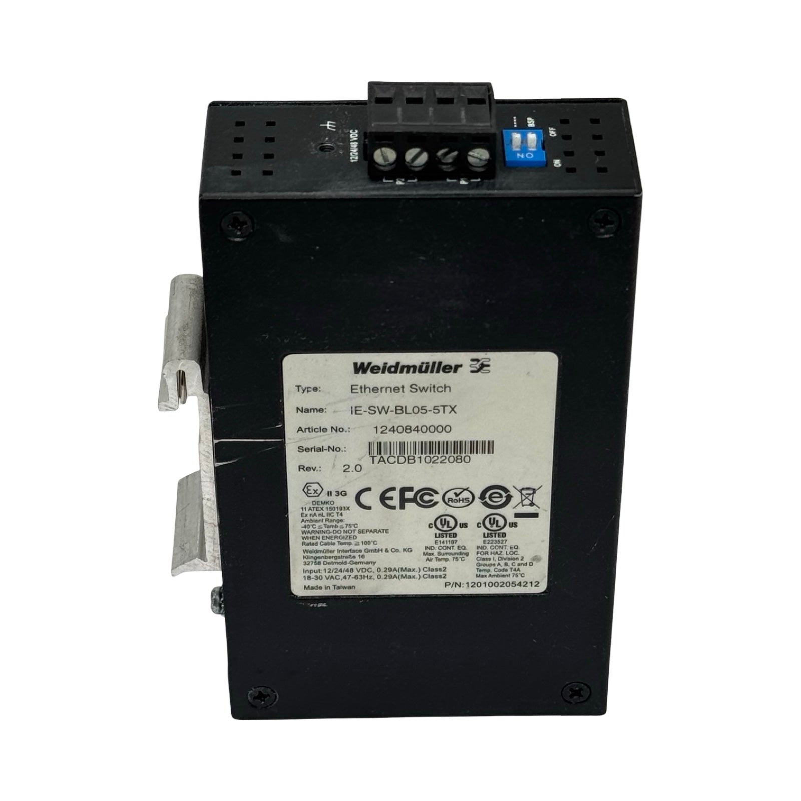 Weidmüller IE-SW-BL05-5TX Ethernet Switch 5-Port Industrial Switch 1240840000