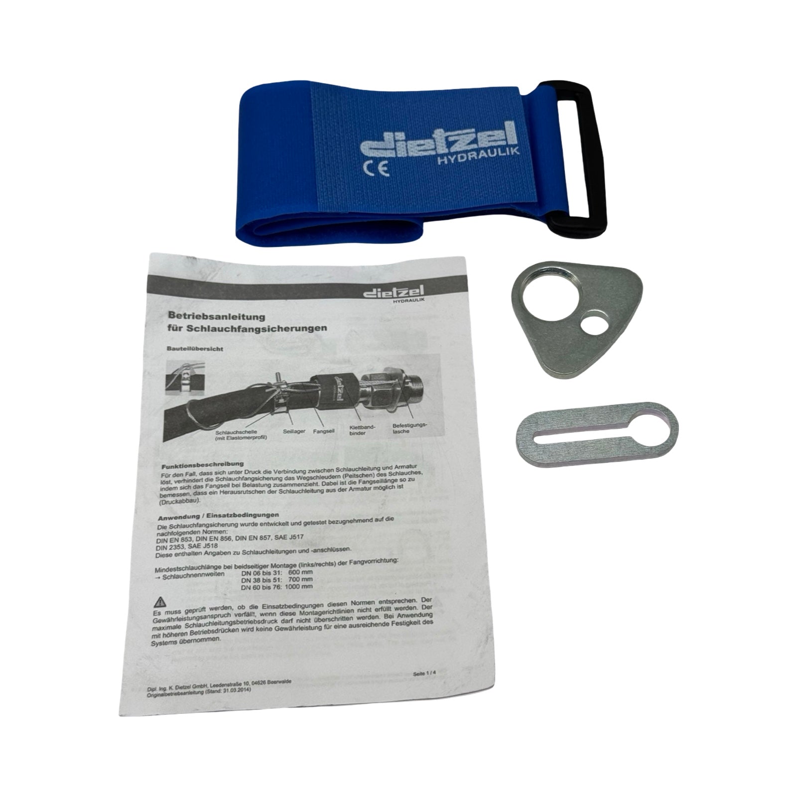 Dietzel Hydraulik Schlauchfangsicherung SF-6773-125-SL1200 Schlauchsicherung Set