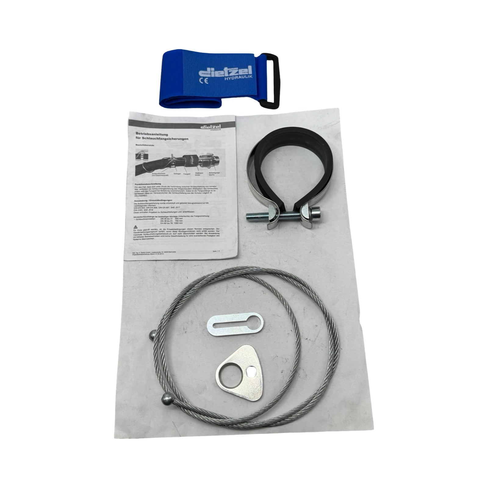Dietzel Hydraulik Schlauchfangsicherung SF-6773-125-SL1200 Schlauchsicherung Set