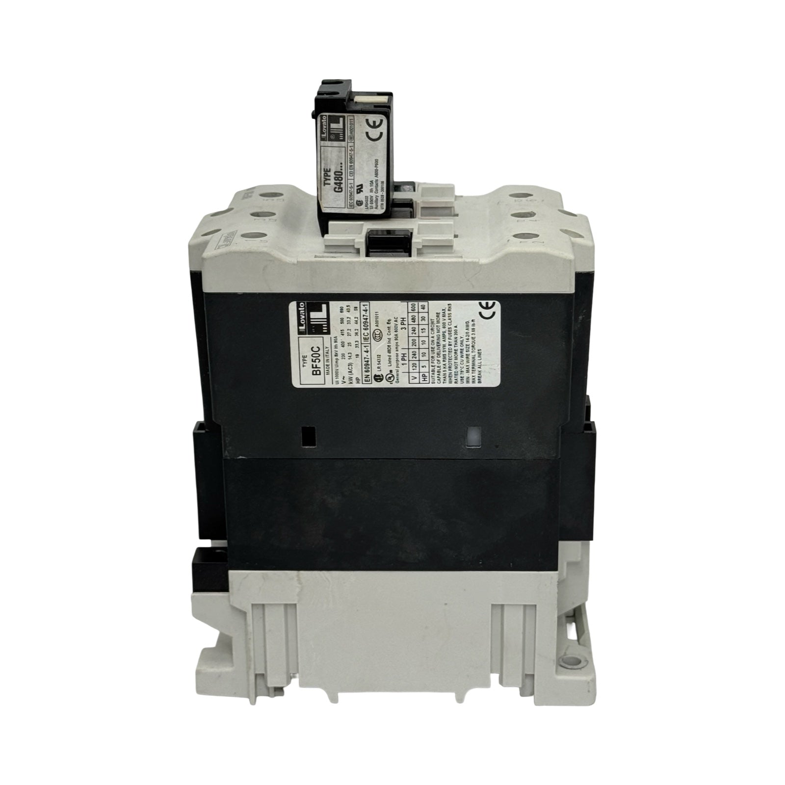 Lovato BF50C Leistungsschütz 90A 3-polig Schütz Contactor mit Hilfskontakt G480