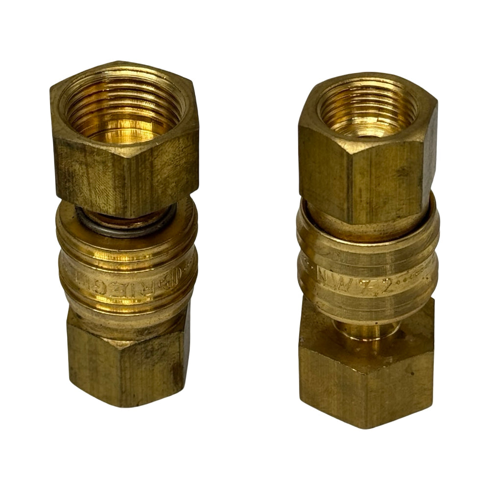 2x Riegler Schnellkupplung NW 7,2 IG 1/4 & 3/8 Messing Druckluft Kupplung