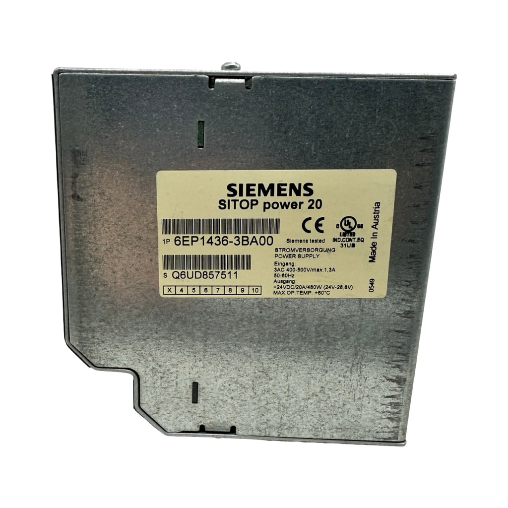 Siemens SITOP Power 20 6EP1436-3BA00 Netzteil 24V 20A 480W 3AC