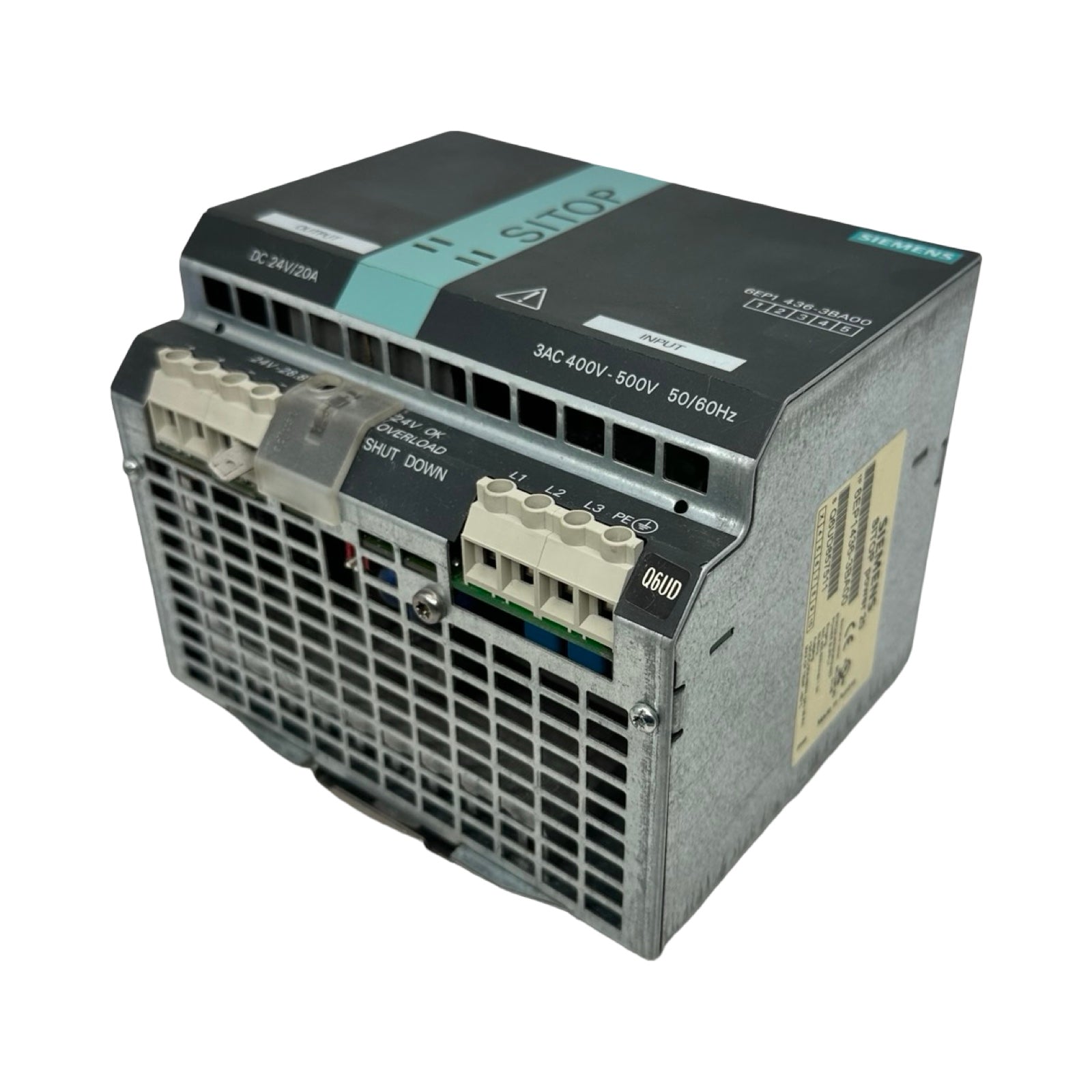 Siemens SITOP Power 20 6EP1436-3BA00 Netzteil 24V 20A 480W 3AC